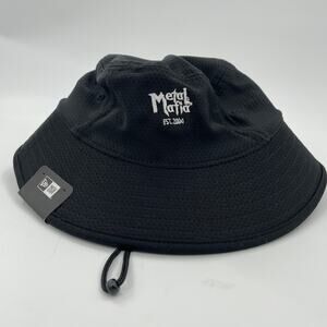 New NEW ERA Metal Mafia Black Bucket Hat Adult Size S / M